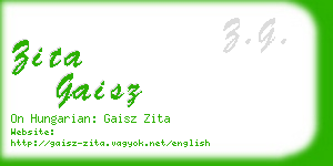 zita gaisz business card
